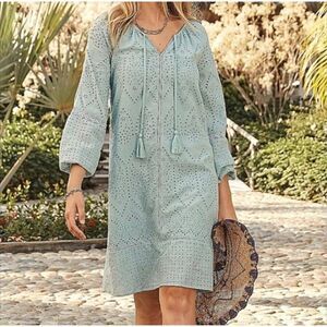 Sundance Coastland Eyelet Boho Dress Size Petite Small